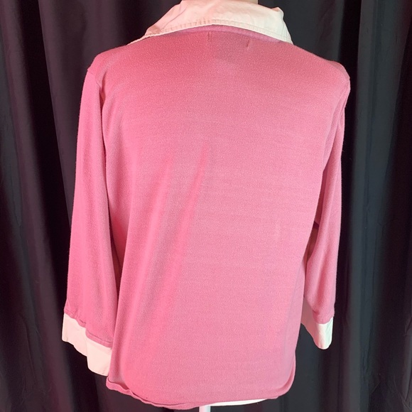 Notations pink argyle sweater size 1X - Picture 3 of 6
